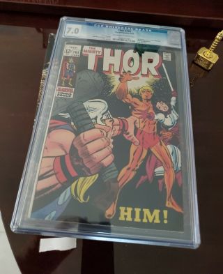 Thor 165` Cgc 7.  0 1st Full Him Thor Vs Adam Warlock Guardians Of Galaxy