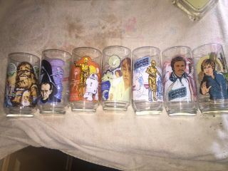 Burger King Star Wars Glasses Set Of 7 Absolute 4 Sw,  3 Empire Strikes Back