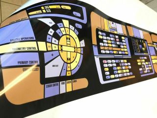 Star Trek Prop Tng Voyager Ship Master Computer Transligh Print Huge