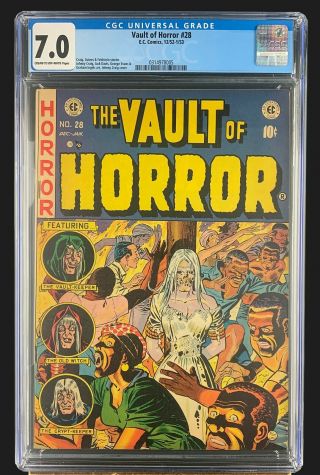 Vault Of Horror 28 Cgc 7.  0 Ec Comics 1952 Golden Age Horror Scifi & Crime