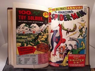 Marvel Annuals 1964 & 1965 Bound Comics - Ams 1,  2 Ff 2,  3 Thor 1 Sgt.  Fury 1
