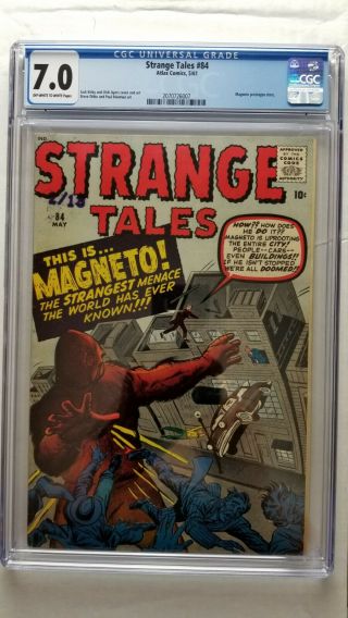Strange Tales 84 Cgc 7.  0 F/vf Magneto Prototype