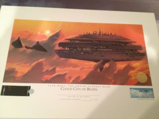 Esb - Ralph Mcquarrie Lithograph - Cloud City Of Bespin (no)