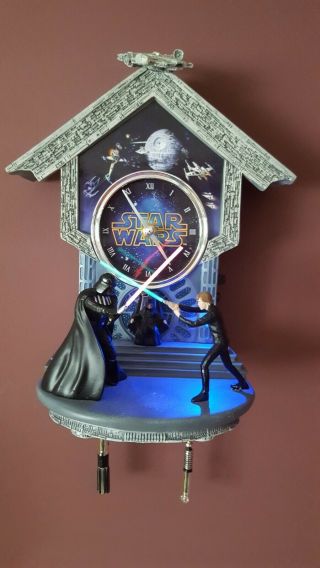 Star Wars Sith Vs.  Jedi Wall Clock With Light - Up Lightsabers