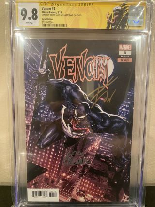 Venom 3 Ss Cgc 9.  8 1:25 Variant.  Signed By Donny Cates And Ryan Stegman