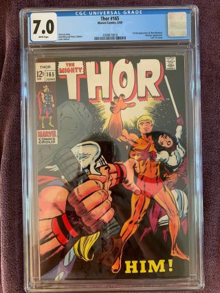 Thor 165 - Cgc 7.  0 - Marvel 1969 - 1st Full App Him (adam Warlock)