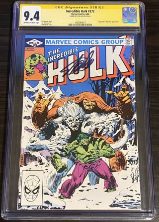 Incredible Hulk 272 Cgc 9.  4 Signed By Stan Lee 1 Of 4 Ss Sasquatch Wendigo Wp