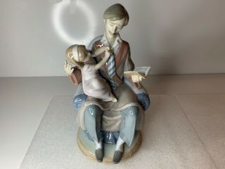 Lladro Daddy’s Girl Father And Daughter Gloss Finish Figurine 5584