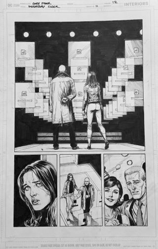 Gary Frank Doomsday Clock Comic Art 11 P12,  Batman,  Watchmen,  Superman