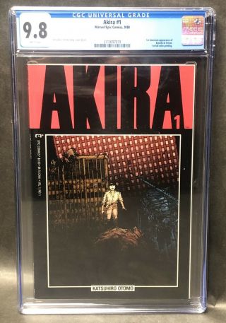 Akira 1 1st Print $3.  50 Cvr 1988 Katsuhiro Otomo Epic Marvel Copper Age Cgc 9.  8
