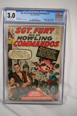Marvel Comic Sgt Fury 1 Cgc 3.  0 World War Ii