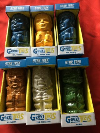 Geeki Tiki - Star Trek Series - Complete Set - Kirk Spock Mccoy,
