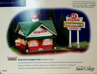Dept 56 Krispy Kreme Doughnut Shop Lighted Snow Village 55071 Retired Rare