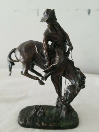 Frederic Remington " The Outlaw " Statue 1988 The Franklin