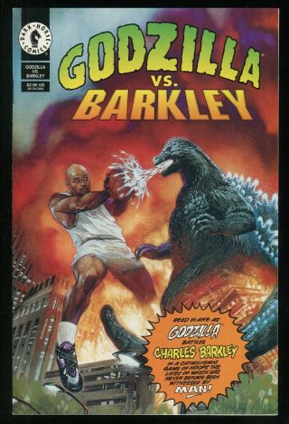 Godzilla Vs Barkley One - Shot Comic Dave Dorman Cover Art Charles Barkley Gojira