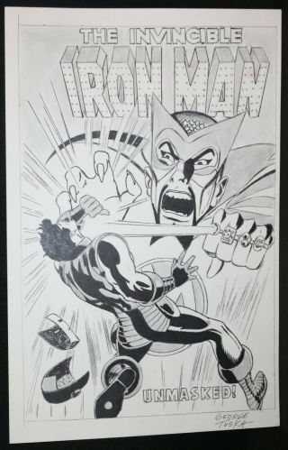 Iron Man 11 Cover Recreation - 1969 Signed Pencil Art By George Tuska