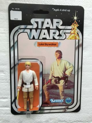 Kenner 1977 Vintage Luke Skywalker On Star Wars 12 Back Card A Hope Tatooine
