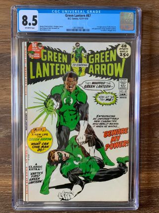 Green Lantern 87 Cgc 8.  5 Off White Pages - 1st John Stewart