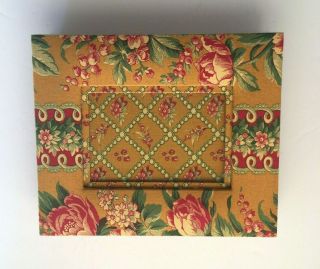 Vtg Pierre Deux French Country Souleiado Fabric Covered Photo Frame Keepsake Box