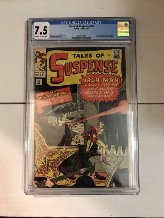 Tales Of Suspense 50 Cgc 7.  5 Ow/w Pages 1st Mandarin Shang - Chi Cheapest