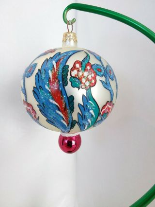 Christopher Radko Christmas Ornament Oriental Porcelain 96 - 214 - 0 " 1996 " 5 1/2 "