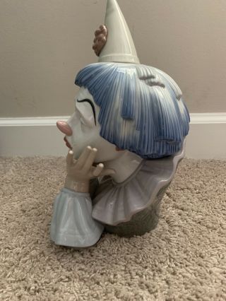 Lladro 5129 Sad Jester Clown Head Figurine 2