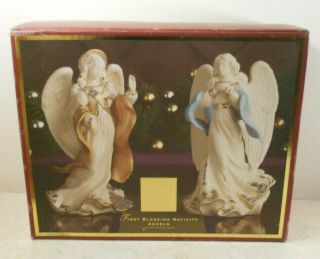 Lenox - First Blessing Nativity The Angels,  Peace And Hope,  Set Of 2