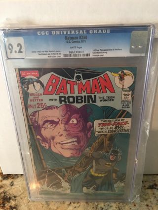 Batman 234 Cgc 9.  2 White Pages First Appearance Of Two Face