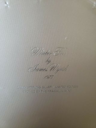 Franklin Solid Sterling Silver Winter Fox James Wyeth 2