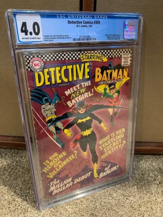 Detective Comics 359 Cgc 4.  0 1st App Appearance Batgirl 1967 White Ow Gordon Dc