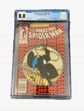 The Spider - Man 300 | 1988 Marvel Comics | Cgc 8.  0 Wp | Origin Of Venom
