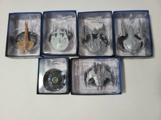 Star Trek Eaglemoss Ships 10 - 15 Set Of 6 With Magazines,  Holder And Series Guide
