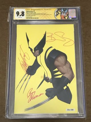 Wolverine 1 Cgc 9.  8 Ss Signed By Benjamin Percy,  Chris Claremont,  Roy Thomas