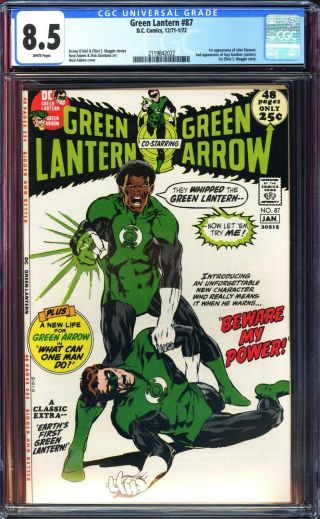 Green Lantern 87 Cgc 8.  5 1st App.  Of John Stewart,  2nd Guy Garner L@@k