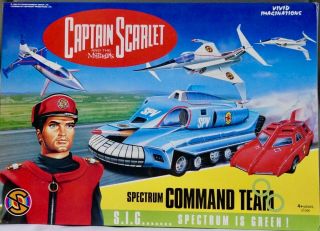 Captain Scarlet Die - Cast Spectrum Command Team Vivid Imaginations
