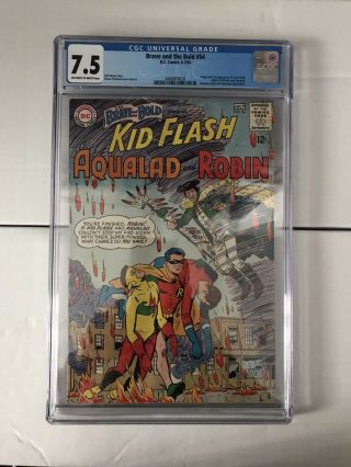 Brave And The Bold 54 Cgc 7.  5 Ow/w Pages 1st Teen Titans Cheapest On Ebay