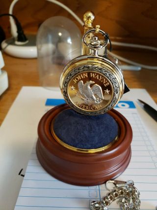 Franklin John Wayne " American " Pocket Watch With Chain And Dome