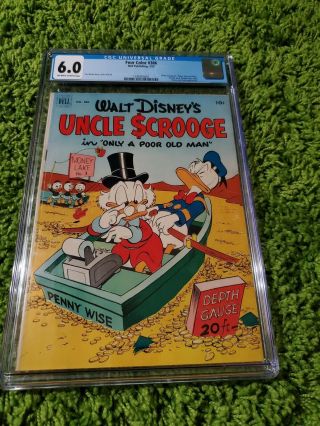 Four Color 386 Cgc 6.  0 Ow/w Uncle Scrooge 1 Barks Cover And Art