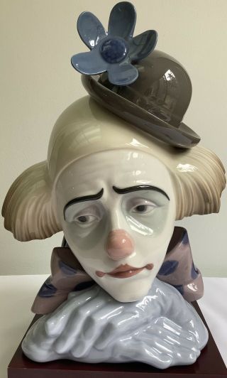 Lladro Pensive Clown Head Gloss Finish Figurine 5130