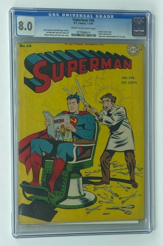Superman 38 Dc Comics 1946 Cgc 8.  0 Atomic Bomb Story