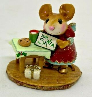 Rare Wee Forest Folk M - 341 " A Treat For Santa " 2006