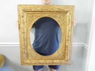Vintage Ornate Gold Wood Gesso Picture Frame 25 " X 29 " Fits 16 " X 20 "
