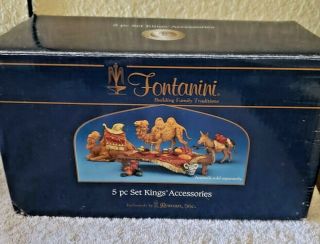 Roman Fontanini Depose Italy 5 " Village Nativity Kings Accessory Set Box 56557