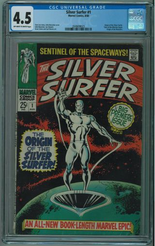 Silver Surfer 1 Cgc 4.  5 Off - White To White Pages 1968