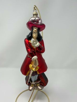 Christopher Radko Disney Peter Pan Captain Hook Glass Ornament 98 - Dis - 20