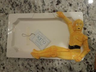 Star Wars C 3po Sigma Pencil Tray Plate Ceramic Hand Painted Vintage 1983