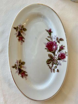 Vintage 29 Piece Miniature Dish/Tea Set - Red Rose/Gold Trim Pattern - Great Shape 2