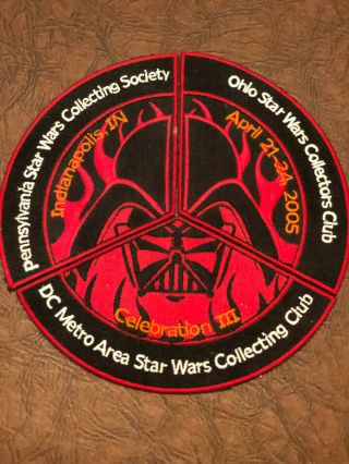 Star Wars Celebration Iii 2005 Patch Set Pa Oh Dc Collectors Club Darth Vader