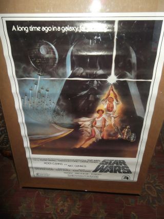 Rare Vintage Star Wars Soundtrack Store Poster 1977 1982 Nos