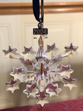 Swarovski Crystal Annual Snowflake Ornament 2004 No Box 631562